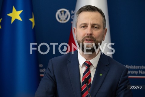  06.03.2026 WARSZAWA<br />SPOTKANIE SZEFA MON Z KOMISARZEM DS. OBRONY I PRZESTRZENI KOSMICZNEJ UE<br />POLISH DEFENCE MINISTER MEETS EU COMMISSIONER FOR DEFENCE AND SPACE<br />N/Z WLADYSLAW KOSINIAK KAMYSZ<br />FOT. MARCIN BANASZKIEWICZ/FOTONEWS  