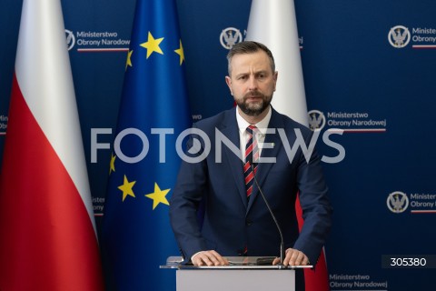  06.03.2026 WARSZAWA<br />SPOTKANIE SZEFA MON Z KOMISARZEM DS. OBRONY I PRZESTRZENI KOSMICZNEJ UE<br />POLISH DEFENCE MINISTER MEETS EU COMMISSIONER FOR DEFENCE AND SPACE<br />N/Z WLADYSLAW KOSINIAK KAMYSZ<br />FOT. MARCIN BANASZKIEWICZ/FOTONEWS  