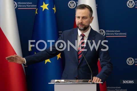  06.03.2026 WARSZAWA<br />SPOTKANIE SZEFA MON Z KOMISARZEM DS. OBRONY I PRZESTRZENI KOSMICZNEJ UE<br />POLISH DEFENCE MINISTER MEETS EU COMMISSIONER FOR DEFENCE AND SPACE<br />N/Z WLADYSLAW KOSINIAK KAMYSZ<br />FOT. MARCIN BANASZKIEWICZ/FOTONEWS  