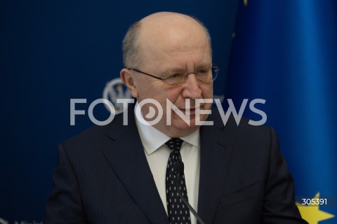  06.03.2026 WARSZAWA<br />SPOTKANIE SZEFA MON Z KOMISARZEM DS. OBRONY I PRZESTRZENI KOSMICZNEJ UE<br />POLISH DEFENCE MINISTER MEETS EU COMMISSIONER FOR DEFENCE AND SPACE<br />N/Z ANDRIUS KUBILIUS<br />FOT. MARCIN BANASZKIEWICZ/FOTONEWS  