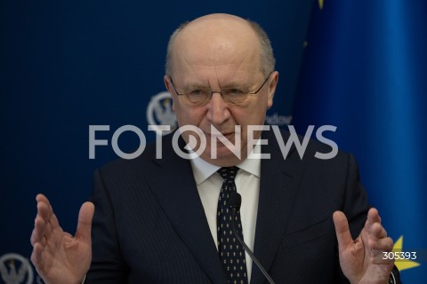  06.03.2026 WARSZAWA<br />SPOTKANIE SZEFA MON Z KOMISARZEM DS. OBRONY I PRZESTRZENI KOSMICZNEJ UE<br />POLISH DEFENCE MINISTER MEETS EU COMMISSIONER FOR DEFENCE AND SPACE<br />N/Z ANDRIUS KUBILIUS<br />FOT. MARCIN BANASZKIEWICZ/FOTONEWS  