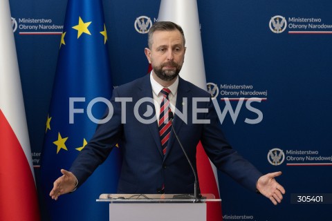  06.03.2026 WARSZAWA<br />SPOTKANIE SZEFA MON Z KOMISARZEM DS. OBRONY I PRZESTRZENI KOSMICZNEJ UE<br />POLISH DEFENCE MINISTER MEETS EU COMMISSIONER FOR DEFENCE AND SPACE<br />N/Z WLADYSLAW KOSINIAK KAMYSZ<br />FOT. MARCIN BANASZKIEWICZ/FOTONEWS  