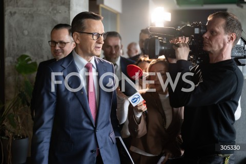  06.03.2026 WARSZAWA<br />KONFERENCJA MATEUSZA MORAWIECKIEGO POWERED BY POLAND<br />N/Z MATEUSZ MORAWIECKI MAJA WOJCIKOWSKA<br />FOT. MARCIN BANASZKIEWICZ/FOTONEWS  