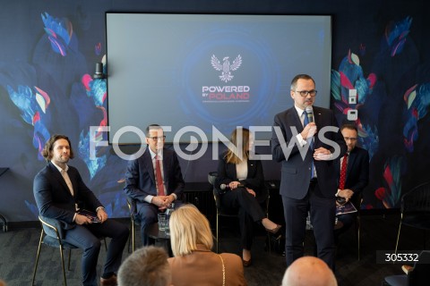  06.03.2026 WARSZAWA<br />KONFERENCJA MATEUSZA MORAWIECKIEGO POWERED BY POLAND<br />N/Z ADAM CZARNECKI MATEUSZ MORAWIECKI PAULINA MATYSIAK MARCIN HORALA MACIEJ WILK<br />FOT. MARCIN BANASZKIEWICZ/FOTONEWS  