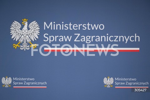  07.03.2026 WARSZAWA<br />KONFERENCJA PRASOWA MINISTRA SPRAW ZAGRANICZNYCH I MINISTRA SPORTU I TURYSTYKI<br />N/Z MINISTERSTWO SPRAW ZAGRANICZNYCH MSZ<br />FOT. MARCIN BANASZKIEWICZ/FOTONEWS  