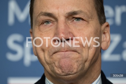  07.03.2026 WARSZAWA<br />KONFERENCJA PRASOWA MINISTRA SPRAW ZAGRANICZNYCH I MINISTRA SPORTU I TURYSTYKI<br />N/Z RADOSLAW SIKORSKI<br />FOT. MARCIN BANASZKIEWICZ/FOTONEWS  