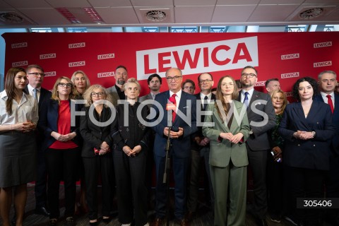 Konferencja prasowa Lewicy w Warszawie