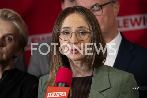  07.03.2026 WARSZAWA<br />KONFERENCJA LEWICY<br />N/Z AGNIESZKA DZIEMIANOWICZ BAK<br />FOT. MARCIN BANASZKIEWICZ/FOTONEWS  