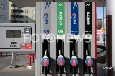  07.03.2026 WARSZAWA<br />STACJE BENZYNOWE<br />DROZEJACE PALIWO<br />N/Z DYSTRYBUTOR PALIWA<br />FOT. MARCIN BANASZKIEWICZ/FOTONEWS  