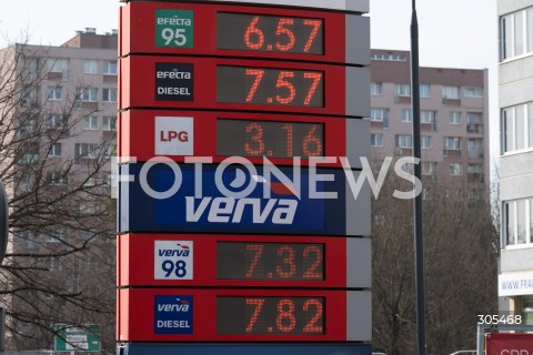  07.03.2026 WARSZAWA<br />STACJE BENZYNOWE<br />DROZEJACE PALIWO<br />N/Z ORLEN CENY PALIW <br />FOT. MARCIN BANASZKIEWICZ/FOTONEWS  