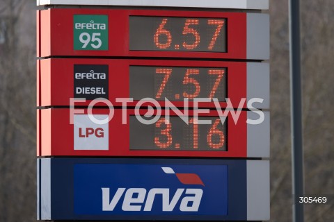  07.03.2026 WARSZAWA<br />STACJE BENZYNOWE<br />DROZEJACE PALIWO<br />N/Z ORLEN CENY PALIW <br />FOT. MARCIN BANASZKIEWICZ/FOTONEWS  