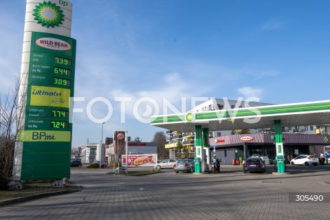 07.03.2026 WARSZAWA<br />STACJE BENZYNOWE<br />DROZEJACE PALIWO<br />N/Z BP CENY PALIW <br />FOT. MARCIN BANASZKIEWICZ/FOTONEWS  