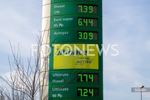  07.03.2026 WARSZAWA<br />STACJE BENZYNOWE<br />DROZEJACE PALIWO<br />N/Z BP CENY PALIW <br />FOT. MARCIN BANASZKIEWICZ/FOTONEWS  