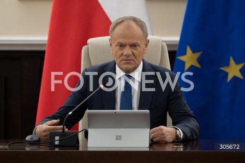  13.03.2026 WARSZAWA<br />NADZWYCZAJNE POSIEDZENIE RADY MINISTROW<br />N/Z PREMIER DONALD TUSK<br />FOT. MARCIN BANASZKIEWICZ/FOTONEWS  