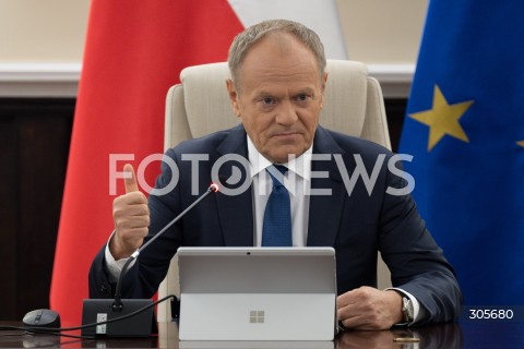  13.03.2026 WARSZAWA<br />NADZWYCZAJNE POSIEDZENIE RADY MINISTROW<br />N/Z PREMIER DONALD TUSK<br />FOT. MARCIN BANASZKIEWICZ/FOTONEWS  