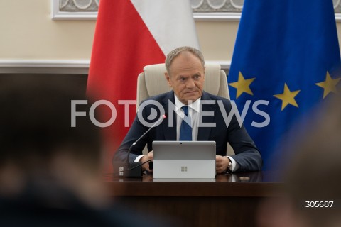  13.03.2026 WARSZAWA<br />NADZWYCZAJNE POSIEDZENIE RADY MINISTROW<br />N/Z PREMIER DONALD TUSK<br />FOT. MARCIN BANASZKIEWICZ/FOTONEWS  