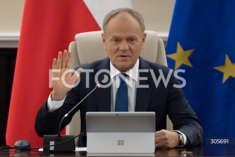  13.03.2026 WARSZAWA<br />NADZWYCZAJNE POSIEDZENIE RADY MINISTROW<br />N/Z PREMIER DONALD TUSK<br />FOT. MARCIN BANASZKIEWICZ/FOTONEWS  
