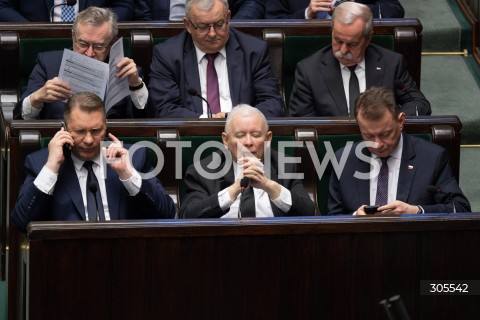 13.03.2026 WARSZAWA<br />POSIEDZENIE SEJMU RP<br />N/Z PRZEMYSLAW CZARNEK JAROSLAW KACZYNSKI MARIUSZ BLASZCZAK<br />FOT. MARCIN BANASZKIEWICZ/FOTONEWS  