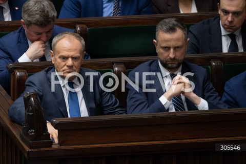  13.03.2026 WARSZAWA<br />POSIEDZENIE SEJMU RP<br />N/Z DONALD TUSK WLADYSLAW KOSINIAK KAMYSZ<br />FOT. MARCIN BANASZKIEWICZ/FOTONEWS  