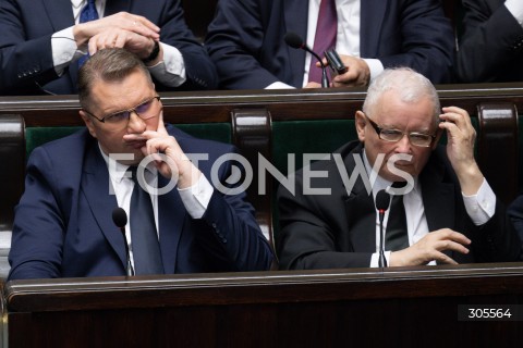  13.03.2026 WARSZAWA<br />POSIEDZENIE SEJMU RP<br />N/Z PRZEMYSLAW CZARNEK JAROSLAW KACZYNSKI<br />FOT. MARCIN BANASZKIEWICZ/FOTONEWS  
