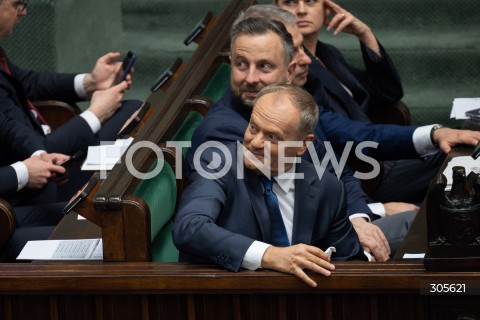  13.03.2026 WARSZAWA<br />POSIEDZENIE SEJMU RP<br />N/Z PREMIER DONALD TUSK WLADYSLAW KOSINIAK KAMYSZ<br />FOT. MARCIN BANASZKIEWICZ/FOTONEWS  