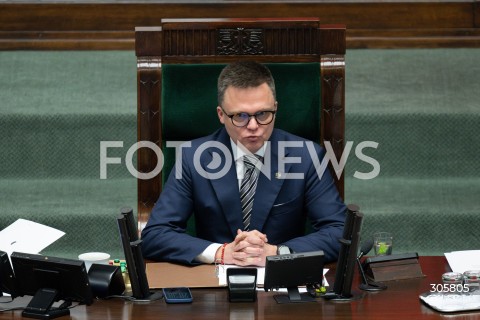 26.03.2026 WARSZAWA<br />POSIEDZENIE SEJMU<br />N/Z SZYMON HOLOWNIA<br />FOT. MARCIN BANASZKIEWICZ/FOTONEWS  