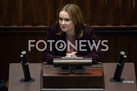  26.03.2026 WARSZAWA<br />POSIEDZENIE SEJMU<br />N/Z ANNA SCHMIDT<br />FOT. MARCIN BANASZKIEWICZ/FOTONEWS  