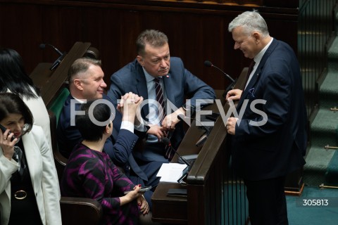  26.03.2026 WARSZAWA<br />POSIEDZENIE SEJMU<br />N/Z PRZEMYSLAW CZARNEK MARIUSZ BLASZCZAK MAREK SUSKI JOANNA BOROWIAK<br />FOT. MARCIN BANASZKIEWICZ/FOTONEWS  