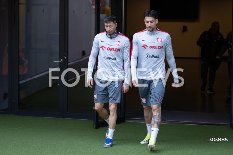  29.03.2026 WARSZAWA<br />TRENING REPREZENTACJI POLSKI W PILCE NOZNEJ<br />N/Z ROBERT LEWANDOWSKI JAKUB MODER<br />FOT. MARCIN BANASZKIEWICZ/FOTONEWS  