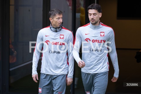  29.03.2026 WARSZAWA<br />TRENING REPREZENTACJI POLSKI W PILCE NOZNEJ<br />N/Z ROBERT LEWANDOWSKI JAKUB MODER<br />FOT. MARCIN BANASZKIEWICZ/FOTONEWS  