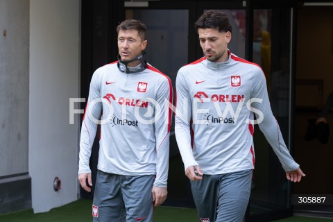 29.03.2026 WARSZAWA<br />TRENING REPREZENTACJI POLSKI W PILCE NOZNEJ<br />N/Z ROBERT LEWANDOWSKI JAKUB MODER<br />FOT. MARCIN BANASZKIEWICZ/FOTONEWS  