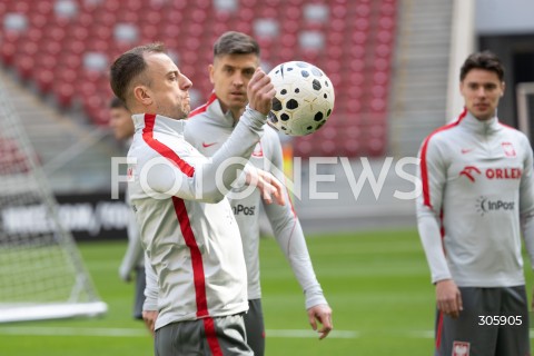  29.03.2026 WARSZAWA<br />TRENING REPREZENTACJI POLSKI W PILCE NOZNEJ<br />N/Z KAMIL GROSICKI KRZYSZTOF PIATEK<br />FOT. MARCIN BANASZKIEWICZ/FOTONEWS  