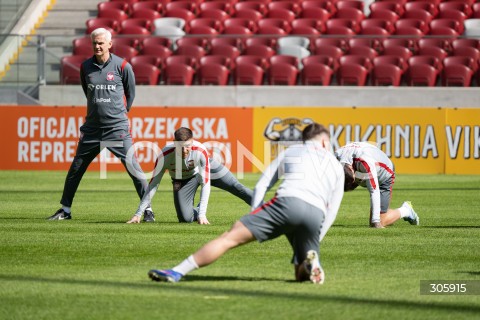  29.03.2026 WARSZAWA<br />TRENING REPREZENTACJI POLSKI W PILCE NOZNEJ<br />N/Z JACEK MAGIERA KRZYSZTOF PIATEK<br />FOT. MARCIN BANASZKIEWICZ/FOTONEWS  