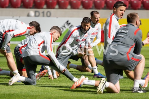  29.03.2026 WARSZAWA<br />TRENING REPREZENTACJI POLSKI W PILCE NOZNEJ<br />N/Z ROBERT LEWANDOWSKI KAMIL GROSICKI JAKUB BEDNAREK<br />FOT. MARCIN BANASZKIEWICZ/FOTONEWS  