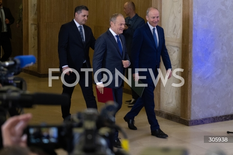  31.03.2026 WARSZAWA<br />SPOTKANIE PREMIERA DONALDA TUSKA Z PREMIEREM REPUBLIKI IRLANDII MICHEALEM MARTINEM<br /><br />MEETING OF THE PRIME MINISTER OF POLAND DONALD TUSK WITH THE TAOISEACH OF THE REPUBLIC OF IRELAND MICHEAL MARTIN<br /><br />N/Z DONALD TUSK MICHEAL MARTIN<br />FOT. MARCIN BANASZKIEWICZ/FOTONEWS  
