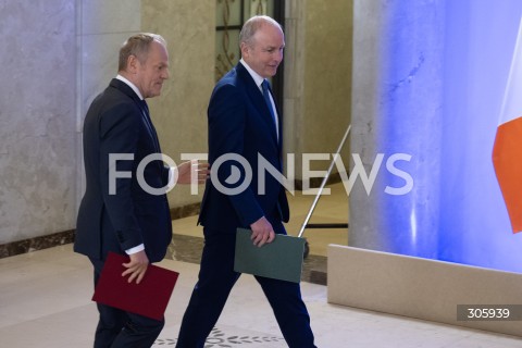  31.03.2026 WARSZAWA<br />SPOTKANIE PREMIERA DONALDA TUSKA Z PREMIEREM REPUBLIKI IRLANDII MICHEALEM MARTINEM<br /><br />MEETING OF THE PRIME MINISTER OF POLAND DONALD TUSK WITH THE TAOISEACH OF THE REPUBLIC OF IRELAND MICHEAL MARTIN<br /><br />N/Z DONALD TUSK MICHEAL MARTIN<br />FOT. MARCIN BANASZKIEWICZ/FOTONEWS  