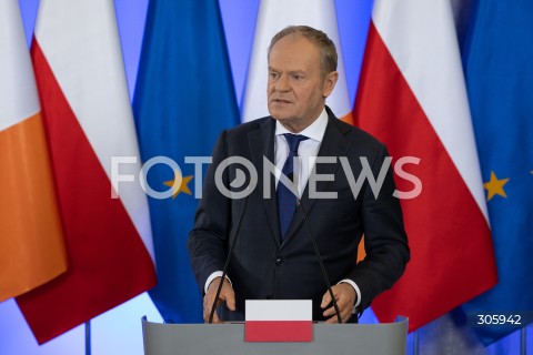  31.03.2026 WARSZAWA<br />SPOTKANIE PREMIERA DONALDA TUSKA Z PREMIEREM REPUBLIKI IRLANDII MICHEALEM MARTINEM<br /><br />MEETING OF THE PRIME MINISTER OF POLAND DONALD TUSK WITH THE TAOISEACH OF THE REPUBLIC OF IRELAND MICHEAL MARTIN<br /><br />N/Z PREMIER DONALD TUSK<br />FOT. MARCIN BANASZKIEWICZ/FOTONEWS  