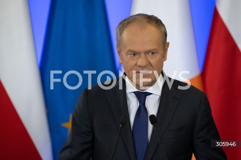  31.03.2026 WARSZAWA<br />SPOTKANIE PREMIERA DONALDA TUSKA Z PREMIEREM REPUBLIKI IRLANDII MICHEALEM MARTINEM<br /><br />MEETING OF THE PRIME MINISTER OF POLAND DONALD TUSK WITH THE TAOISEACH OF THE REPUBLIC OF IRELAND MICHEAL MARTIN<br /><br />N/Z PREMIER DONALD TUSK<br />FOT. MARCIN BANASZKIEWICZ/FOTONEWS  
