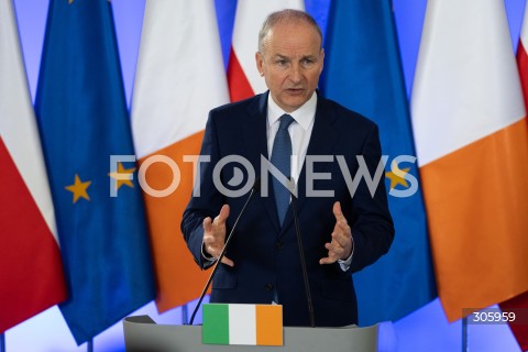  31.03.2026 WARSZAWA<br />SPOTKANIE PREMIERA DONALDA TUSKA Z PREMIEREM REPUBLIKI IRLANDII MICHEALEM MARTINEM<br /><br />MEETING OF THE PRIME MINISTER OF POLAND DONALD TUSK WITH THE TAOISEACH OF THE REPUBLIC OF IRELAND MICHEAL MARTIN<br /><br />N/Z MICHEAL MARTIN<br />FOT. MARCIN BANASZKIEWICZ/FOTONEWS  
