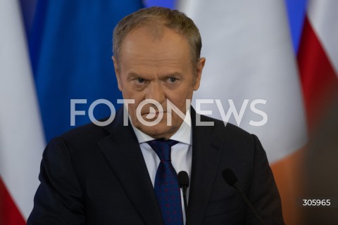  31.03.2026 WARSZAWA<br />SPOTKANIE PREMIERA DONALDA TUSKA Z PREMIEREM REPUBLIKI IRLANDII MICHEALEM MARTINEM<br /><br />MEETING OF THE PRIME MINISTER OF POLAND DONALD TUSK WITH THE TAOISEACH OF THE REPUBLIC OF IRELAND MICHEAL MARTIN<br /><br />N/Z PREMIER DONALD TUSK<br />FOT. MARCIN BANASZKIEWICZ/FOTONEWS  