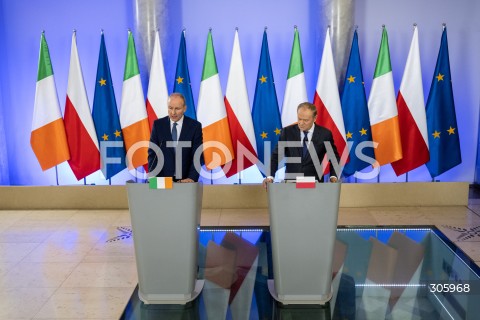 Spotkanie premiera Donalda Tuska z premierem Republiki Irlandii Michaelem Martinem w Warszawie