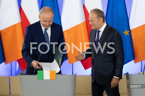  31.03.2026 WARSZAWA<br />SPOTKANIE PREMIERA DONALDA TUSKA Z PREMIEREM REPUBLIKI IRLANDII MICHEALEM MARTINEM<br /><br />MEETING OF THE PRIME MINISTER OF POLAND DONALD TUSK WITH THE TAOISEACH OF THE REPUBLIC OF IRELAND MICHEAL MARTIN<br /><br />N/Z MICHEAL MARTIN DONALD TUSK<br />FOT. MARCIN BANASZKIEWICZ/FOTONEWS  