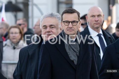  10.04.2026 WARSZAWA<br />OBCHODY ROCZNICY KATASTROFY SMOLENSKIEJ<br />N/Z MATEUSZ MORAWIECKI TOMASZ SAKIEWICZ<br />FOT. MARCIN BANASZKIEWICZ/FOTONEWS  