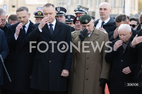  10.04.2026 WARSZAWA<br />OBCHODY ROCZNICY KATASTROFY SMOLENSKIEJ<br />N/Z ZBIGNIEW BOGUCKI PREZYDENT KAROL NAWROCKI WIESLAW KUKULA JAROSLAW KACZYNSKI<br />FOT. MARCIN BANASZKIEWICZ/FOTONEWS  