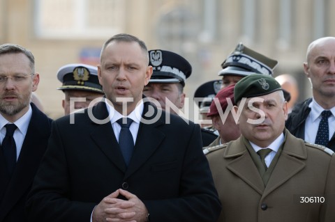  10.04.2026 WARSZAWA<br />OBCHODY ROCZNICY KATASTROFY SMOLENSKIEJ<br />N/Z PREZYDENT KAROL NAWROCKI WIESLAW KUKULA<br />FOT. MARCIN BANASZKIEWICZ/FOTONEWS  