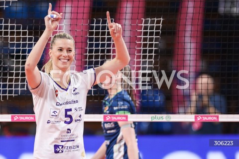  11.04.2026 RZESZOW <br />SIATKOWKA <br />TAURONLIGA LIGA SIATKOWKI KOBIET LSK 2025/2026 <br />CWIERCFINAL - MECZ NR 3<br />POLISH WOMEN VOLLEYBALL LEAGUE <br />MECZ KS DEVELOPRES RZESZOW - BKS BOSTIK ZGO BIELSKO BIALA<br />N/Z LAURA HEYRMAN RADOSC EMOCJE SYLWETKA <br /> 