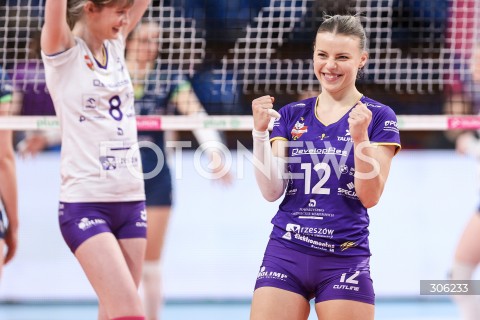  11.04.2026 RZESZOW <br />SIATKOWKA <br />TAURONLIGA LIGA SIATKOWKI KOBIET LSK 2025/2026 <br />CWIERCFINAL - MECZ NR 3<br />POLISH WOMEN VOLLEYBALL LEAGUE <br />MECZ KS DEVELOPRES RZESZOW - BKS BOSTIK ZGO BIELSKO BIALA<br />N/Z ALEKSANDRA SZCZYGLOWSKA RADOSC EMOCJE SYLWETKA <br /> 