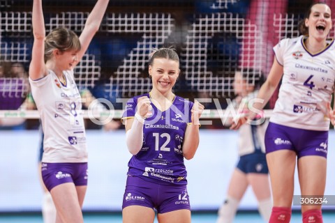  11.04.2026 RZESZOW <br />SIATKOWKA <br />TAURONLIGA LIGA SIATKOWKI KOBIET LSK 2025/2026 <br />CWIERCFINAL - MECZ NR 3<br />POLISH WOMEN VOLLEYBALL LEAGUE <br />MECZ KS DEVELOPRES RZESZOW - BKS BOSTIK ZGO BIELSKO BIALA<br />N/Z ALEKSANDRA SZCZYGLOWSKA RADOSC EMOCJE SYLWETKA <br /> 