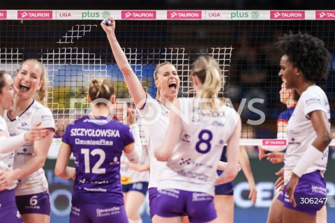  15.04.2026 RZESZOW <br />SIATKOWKA <br />TAURONLIGA LIGA SIATKOWKI KOBIET LSK 2025/2026 <br />FINAL - MECZ NR 1<br />POLISH WOMEN VOLLEYBALL LEAGUE <br />MECZ KS DEVELOPRES RZESZOW - PGE BUDOWLANI LODZ<br />N/Z LAURA HEYRMAN RADOSC EMOCJE <br /> 