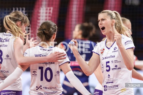  15.04.2026 RZESZOW <br />SIATKOWKA <br />TAURONLIGA LIGA SIATKOWKI KOBIET LSK 2025/2026 <br />FINAL - MECZ NR 1<br />POLISH WOMEN VOLLEYBALL LEAGUE <br />MECZ KS DEVELOPRES RZESZOW - PGE BUDOWLANI LODZ<br />N/Z LAURA HEYRMAN RADOSC EMOCJE <br /> 